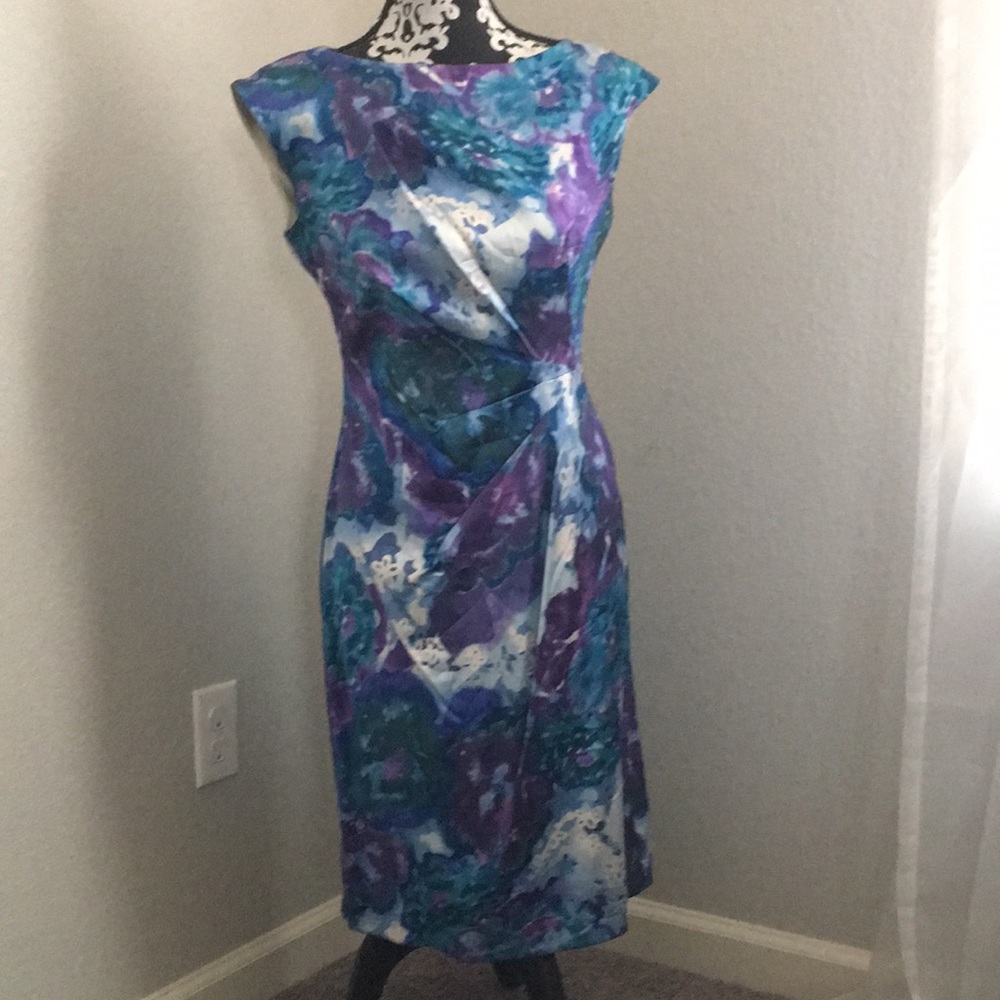 Gorgeous blue/purple silk dress- Suzi Chin